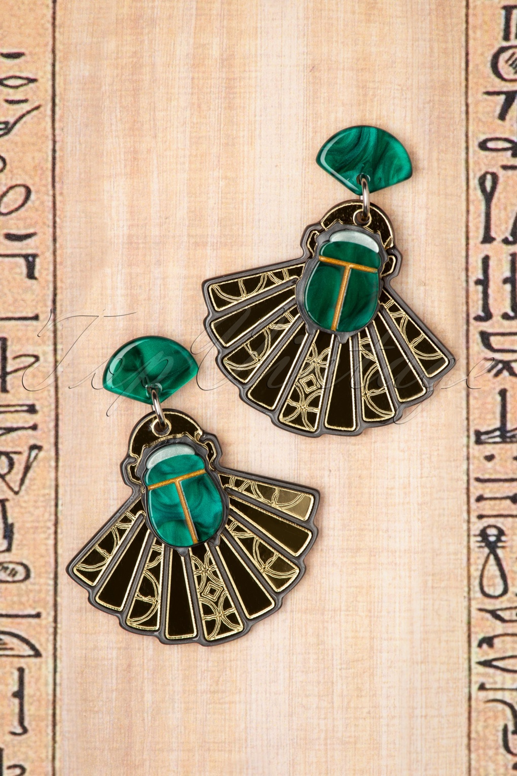 egyptian scarab earrings