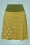 Pensy Retro A-Line Skirt Années 70 en Vert