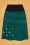 60s Pia Check A-Line Skirt in Black and Teal