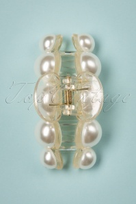 Banned Retro - Perla Small Hair Claw in Ivory 2