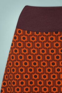 LaLamour - 70s Pensy Retro A-Line Skirt in Brown and Umbre 3