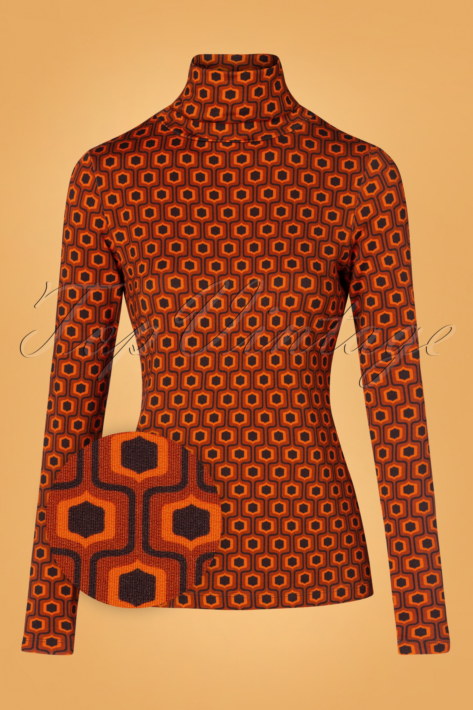 Damen Halloween Rollkragen-Pullover Orange - Cosplay Oberteil Für Mottopartys