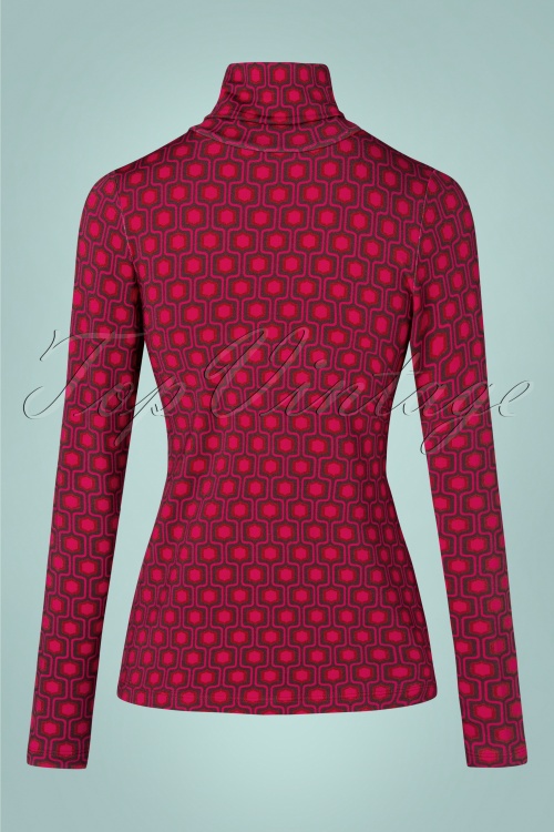 LaLamour - 70s Pensy Turtle Neck Pullover in Red 2