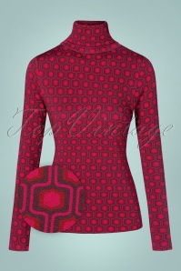 LaLamour - 70s Pensy Turtle Neck Pullover in Red