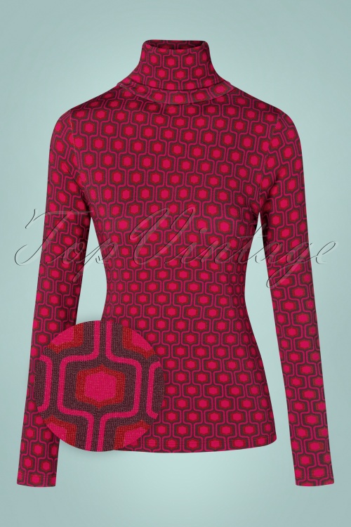 LaLamour - 70s Pensy Turtle Neck Pullover in Red