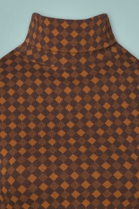 LaLamour - 60s Pia Turtle Neck Pullover in Brown and Umbre 3