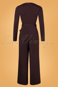 LaLamour - 50s Winnie Jumpsuit in Dark Brown 3
