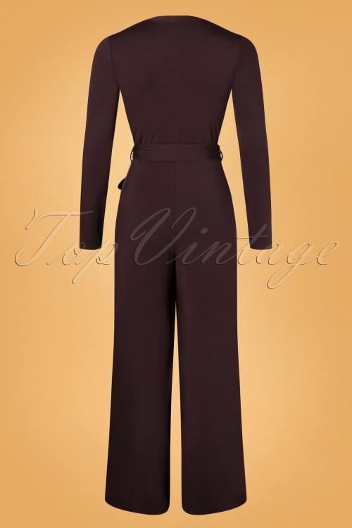 LaLamour - 50s Winnie Jumpsuit in Dark Brown 3