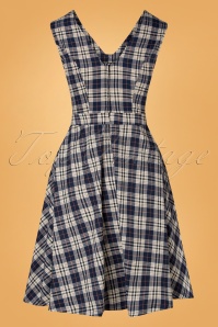 Banned Retro - 50s Check Heaven Swing Dress in Navy 5