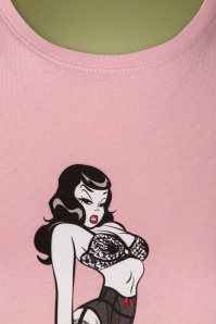PinRock - Bettie T-Shirt Années 50 en Rose 3