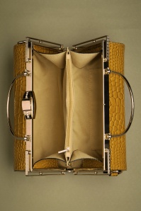 Vixen - 50s Box Clutch Bag in Yellow 4