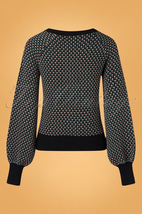 King Louie - 60s Maya Raglan Sweater Top in Black 2