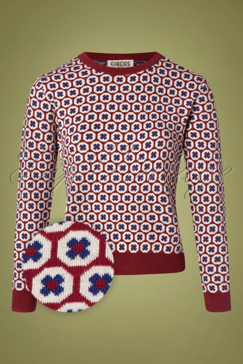 Circus - 70s Pansie Sweater in Red