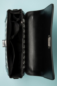 Banned Retro - 50s Lady Prim Handbag in Black and White 4