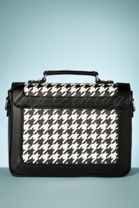 Banned Retro - 50s Lady Prim Handbag in Black and White 5
