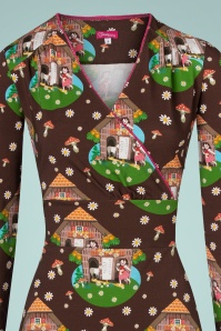 Tante Betsy - 60s Swirly Alpenglück Dress in Choco 3