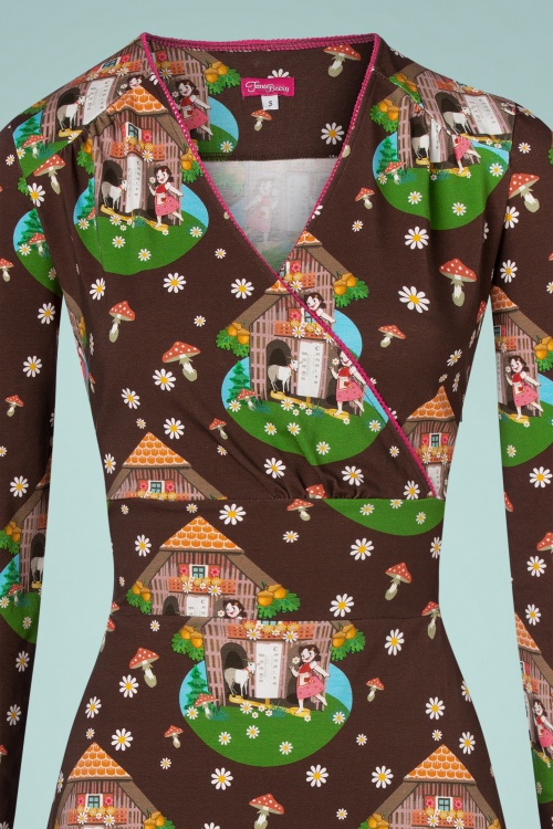 Tante Betsy - Swirly Alpenglück Kleid in Choco 3