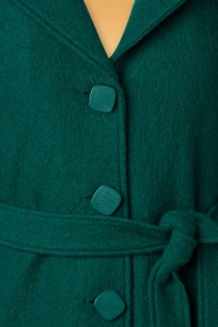King Louie - Peyton Kennedy Coat Années 70 en Vert Libellule 5