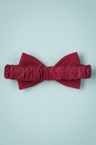 Banned Retro -  50s Dionne Bow Head Band in Burgundy 4