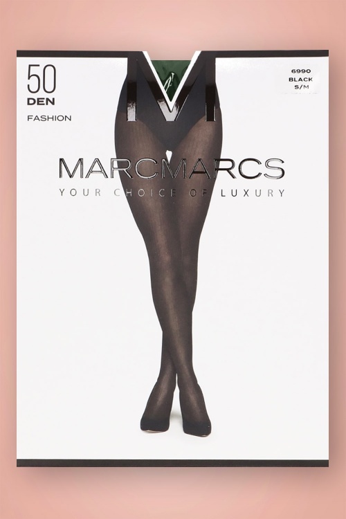 Marcmarcs - 60s Shiny Rib Tights in Dark Green 2