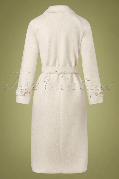 King Louie - 60s Maura Chop Sui Coat in Winter White 3