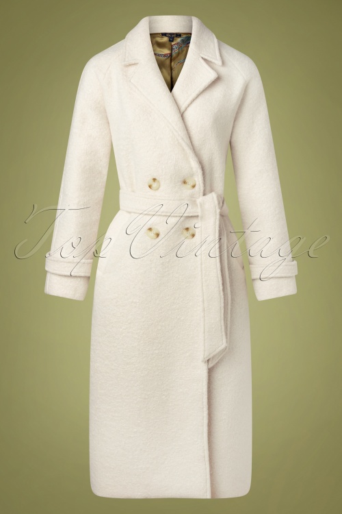 King Louie - 60s Maura Chop Sui Coat in Winter White