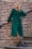 Peyton Kennedy Coat Années 70 en Vert Libellule
