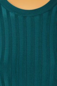 Surkana - 70s Riana Ribbed Sweater in Petrol Blue 4