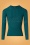 70s Riana Ribbed Sweater in Petrol Blue
