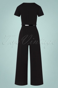 Vintage Chic for Topvintage - Resie jumpsuit in zwart en wit 4