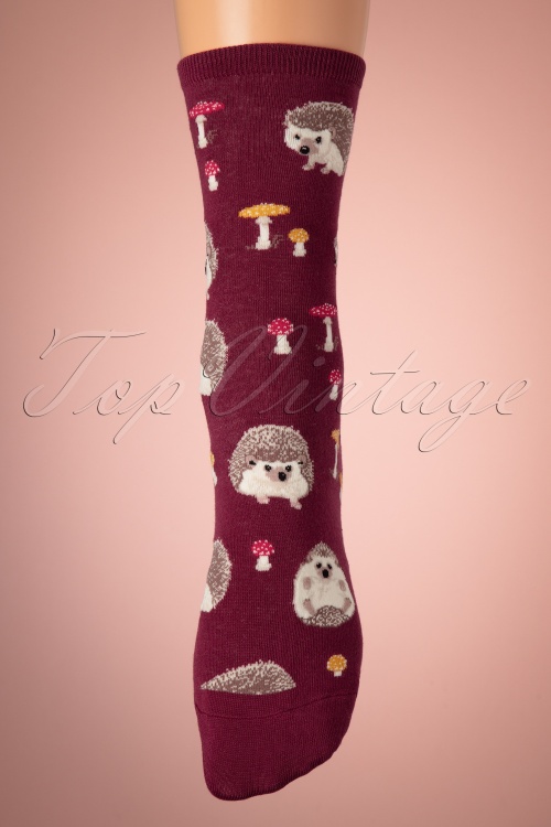 Socksmith - Slow Poke sokken in rood 3