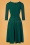 Vintage Chic for Topvintage - Riyana swing jurk met 3/4 mouwen in bosgroen 5