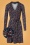 60s Amelie Flower Dress in Black