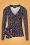 Amelie Shirt Années 60 en Noir et Multi