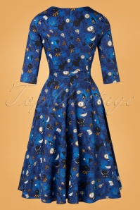 Topvintage Boutique Collection - TopVintage exklusiv ~ Eliane Wonderland Swing Kleid in Blau 8