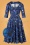 TopVintage Boutique 42928 Eliane Swing Dress Wonderland Blue 220916 600Z