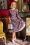 TopVintage exclusive ~ Adriana Floral Long Sleeve Swing Dress Années 50 en Violet
