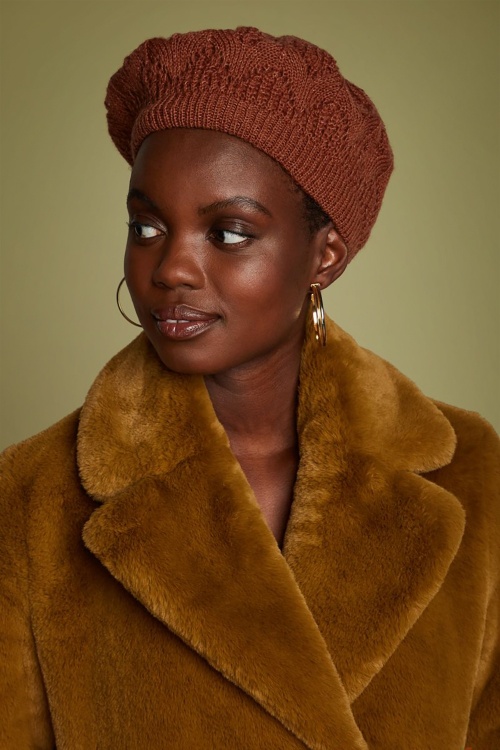 King Louie - 70s Tosca Beret in Spicy Brown