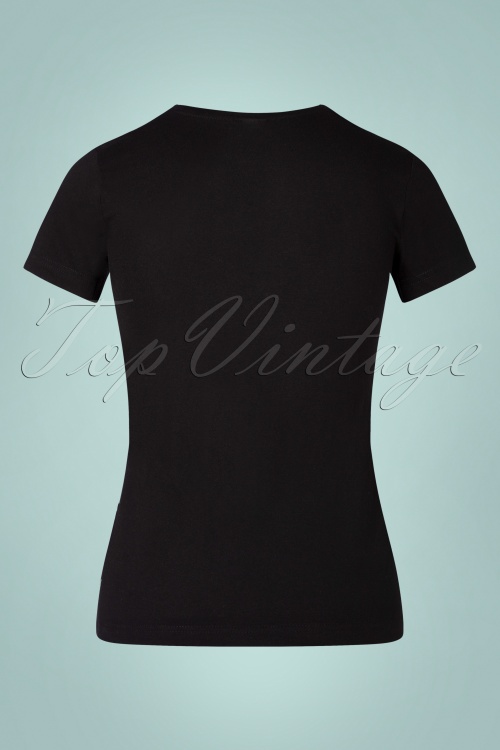PinRock - 50s Trick Night T-Shirt in Black 3