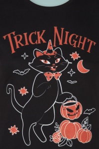 PinRock - 50s Trick Night T-Shirt in Black 2