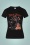 PinRock Trick Night T-Shirt Années 50 en Noir