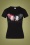 Kiss Me T-Shirt Années 50 en Noir