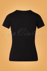 PinRock - Always Diva T-Shirt Années 50 en Noir 3