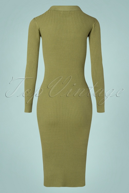 Compania Fantastica - Dana Dress Années 70 en Vert 6