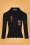 Banned 43154 Vintage Christmas Holiday Cardigan in Black 07012022 609W