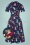 Banned Retro 50s Vintage Christmas Swing Dress in Navy