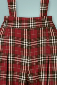 Banned Retro - 40s Winter Check Trousers in Red 4
