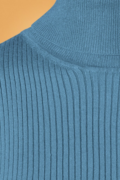 Wild Pony - 70s Janis Turtleneck Jumper in Cloudy Blue 3