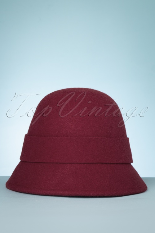 Bronté - 20s Sophia Wine Cloche Hat 5