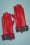 Collectif Clothing Lake Check Gloves Años 50 en Rojo
